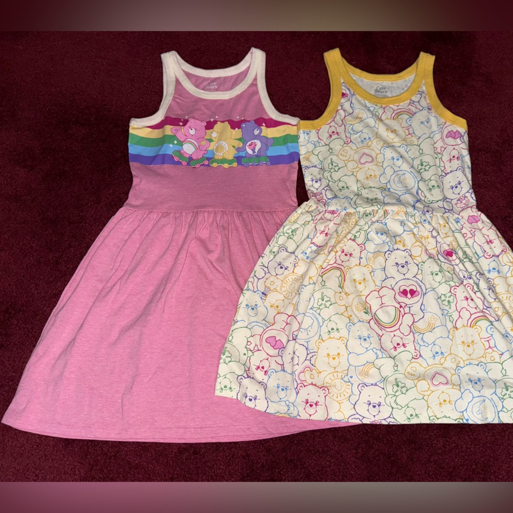 CARE BEARS 2 DRESS SET SLEEVELESS GIRLS M 7/8 youth